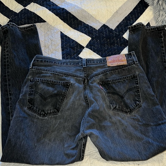 Black faded 501 Levi’s 36” x 30” - Picture 2 of 4